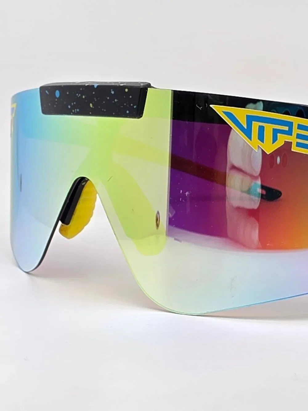 Pit Viper The Cosmos Flip-Offs 2.0 Black Frame Gold Mirror Lens Sunglasses